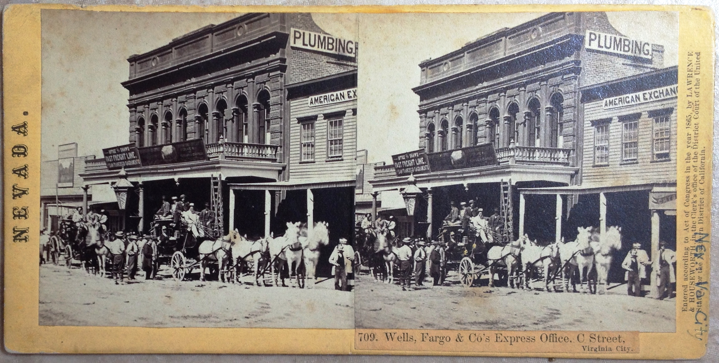 Wells Fargo & Co.'s Express Office, Virginia City, Nevada, 1865